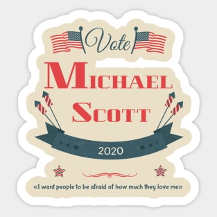 Michael Scott 2020 Election Funny The Office Worlds Best Boss Mens Shirt Sticker